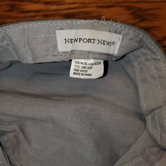 Women's Newport News Gray, Wool/Viscose Captain Hat, one size, Excellent Con! - Picture 5 of 5